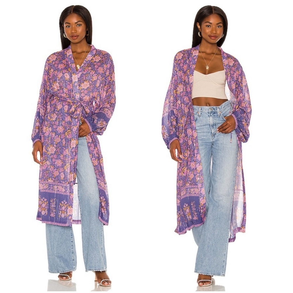 🆕 ✨ NWT SPELL X REVOLVE JUNIPER KIMONO ROBE 💜